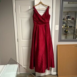 Red dresss - size 14 - selling cheap as it willl need to be dry cleaned.